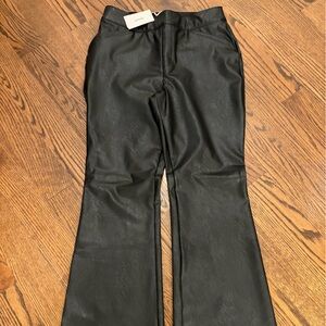 Spanx Black Faux Leather Flared Pants
